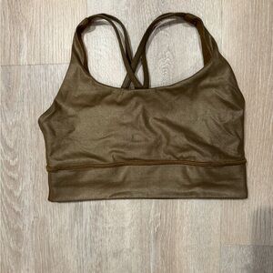 Lululemon Energy Bra Long Line Copper Shine Size 8